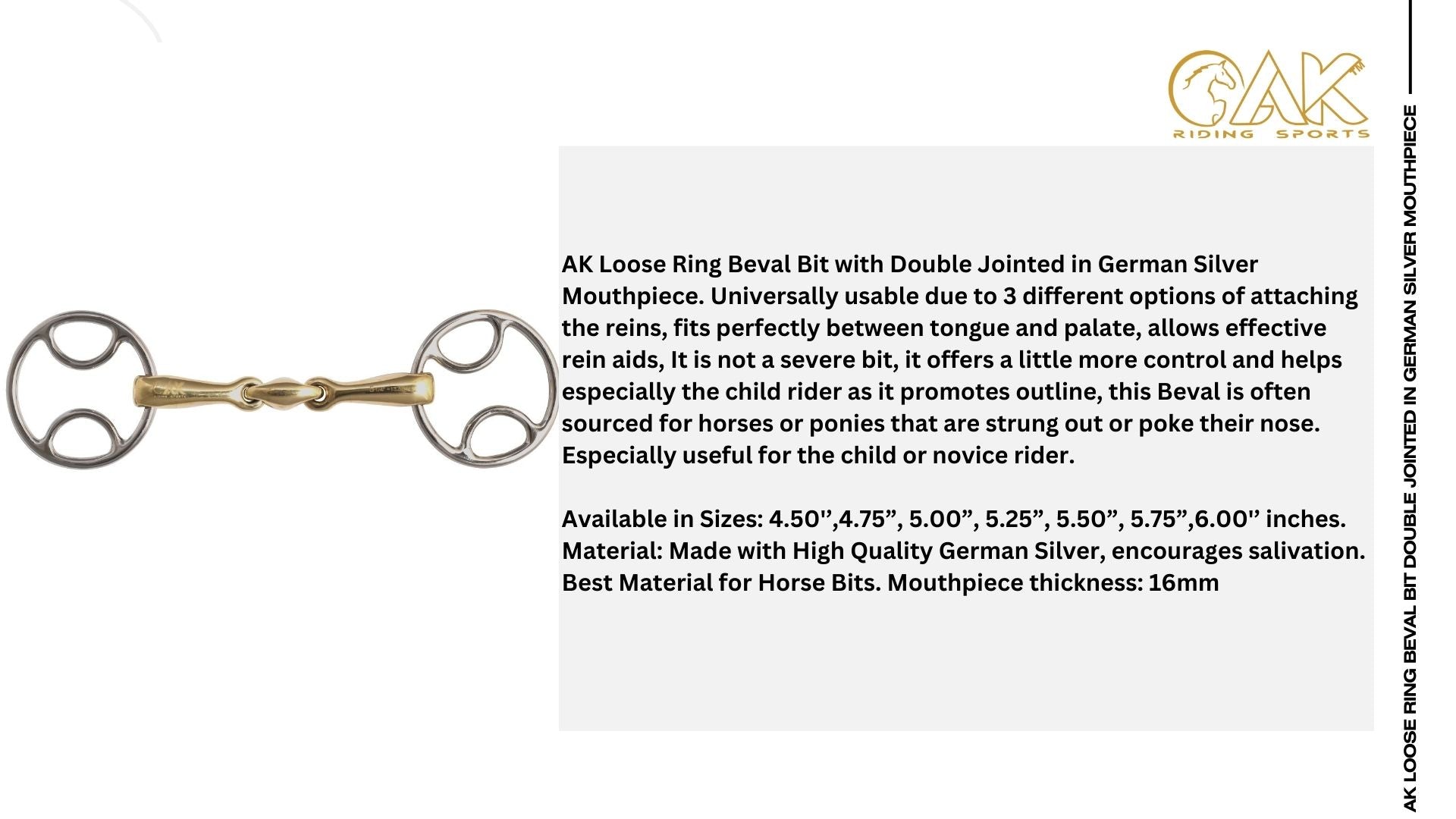 AK Loose Ring Beval Bit with Double Jointed