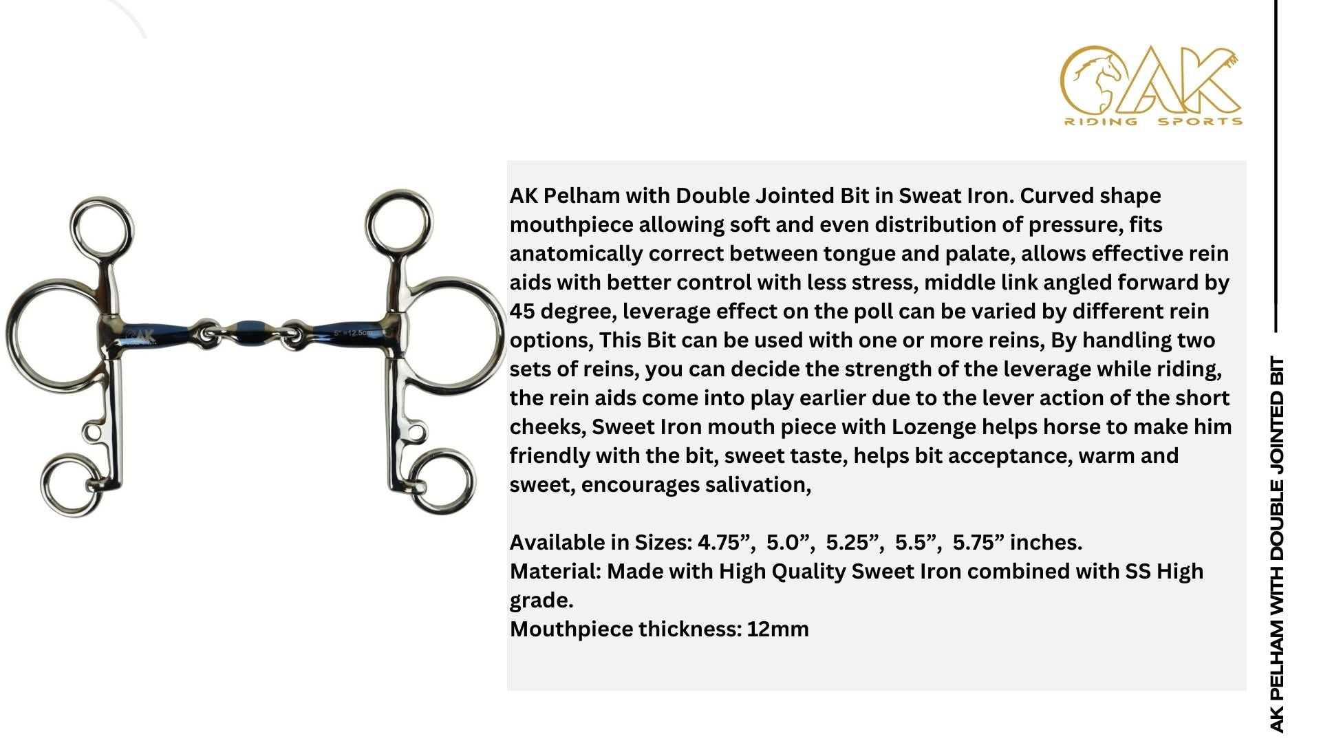 AK Pelham with Double Jointed Bit