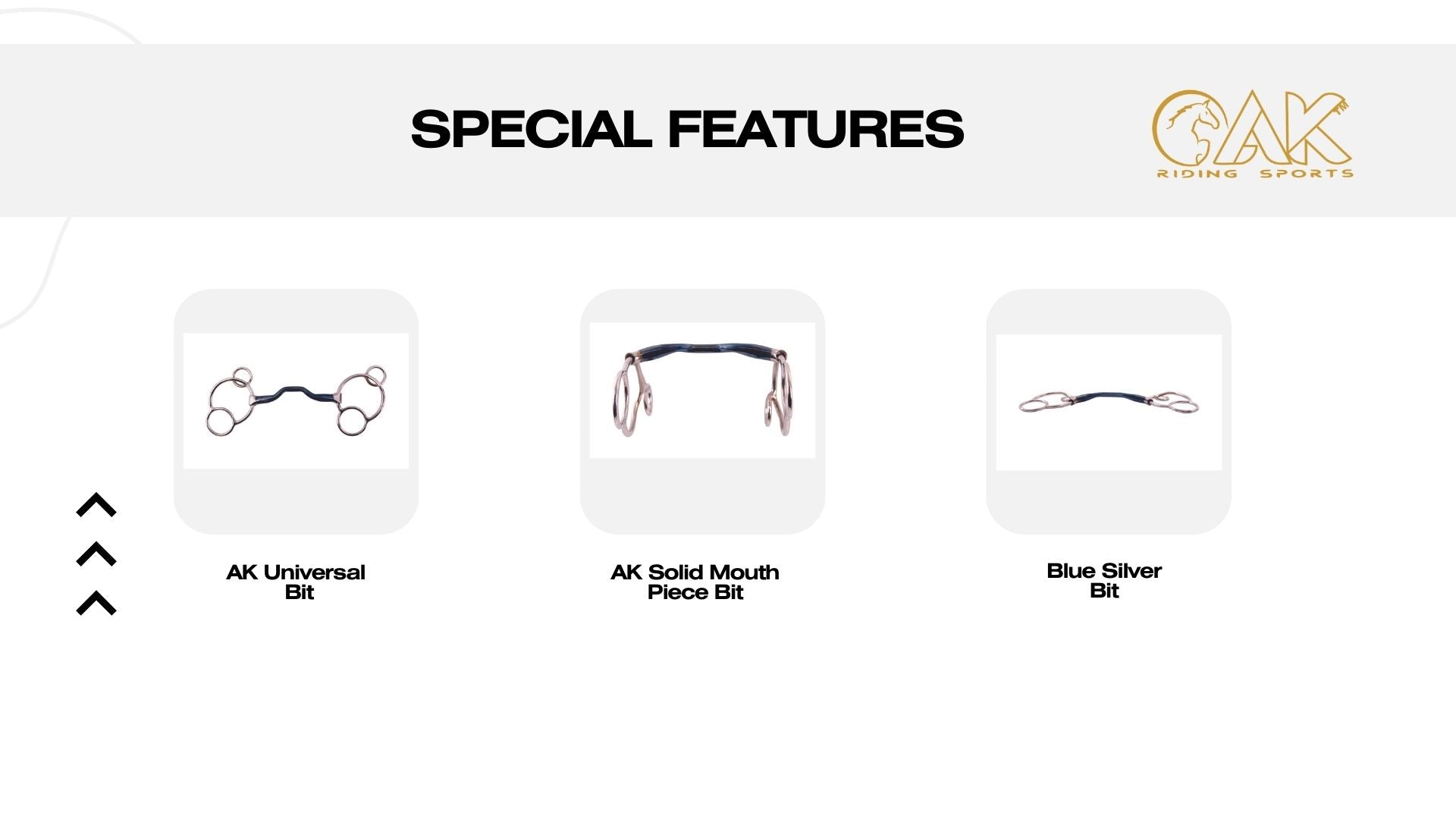 AK Blue Silver Universal Solid Mouthpiece Sweet Iron Horse Bit