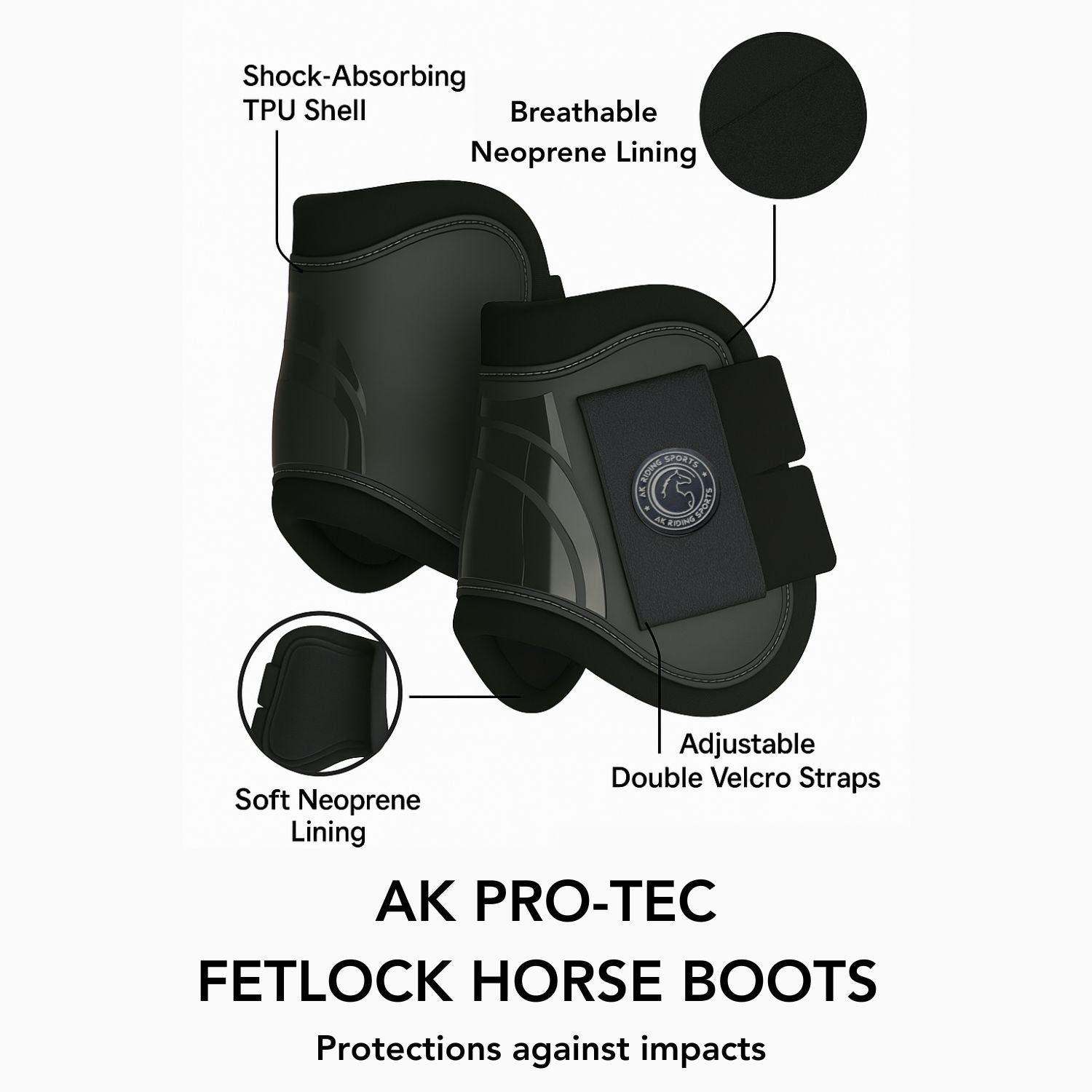 AK Pro-Tec Fetlock Horse Boots