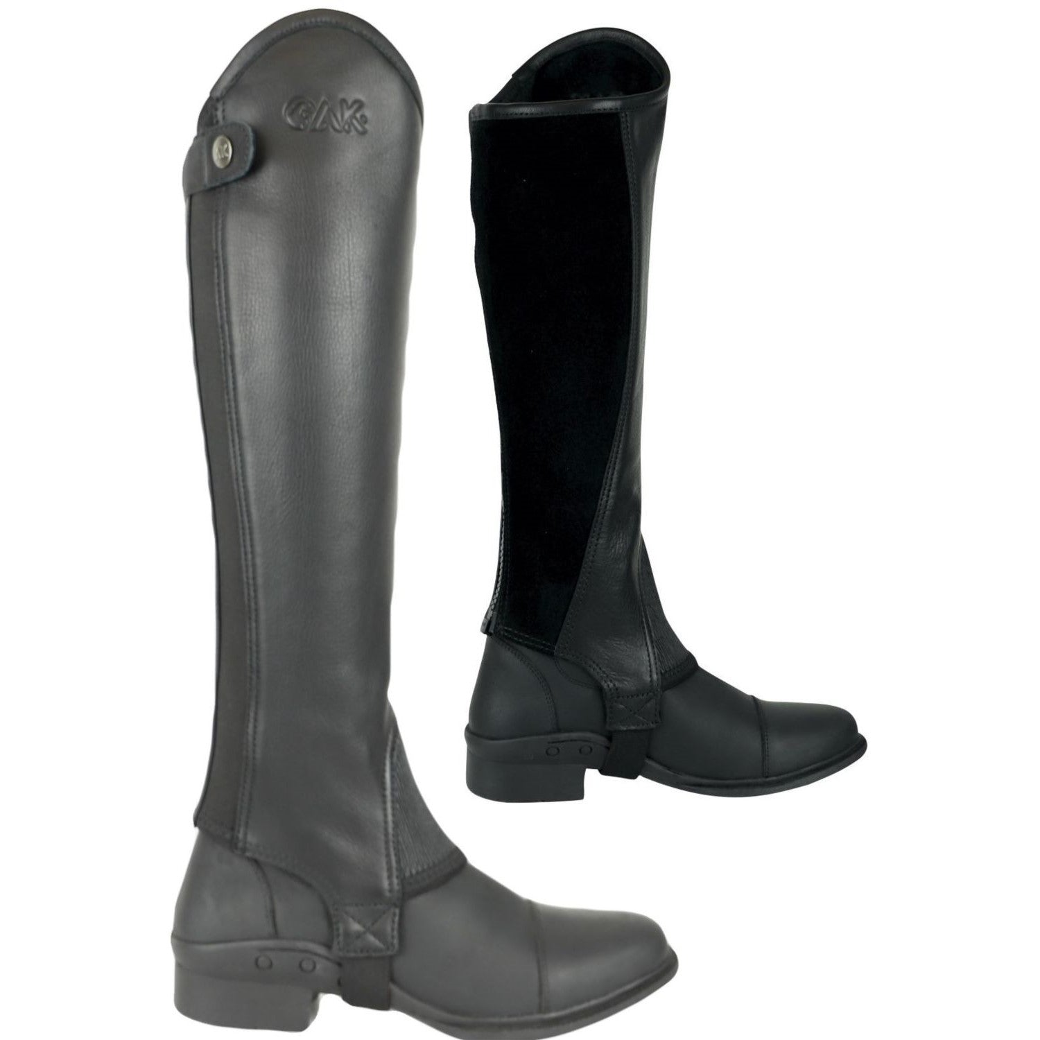 Exercise Rider Chaps AK Classic Leather Horse Riding Half Chaps