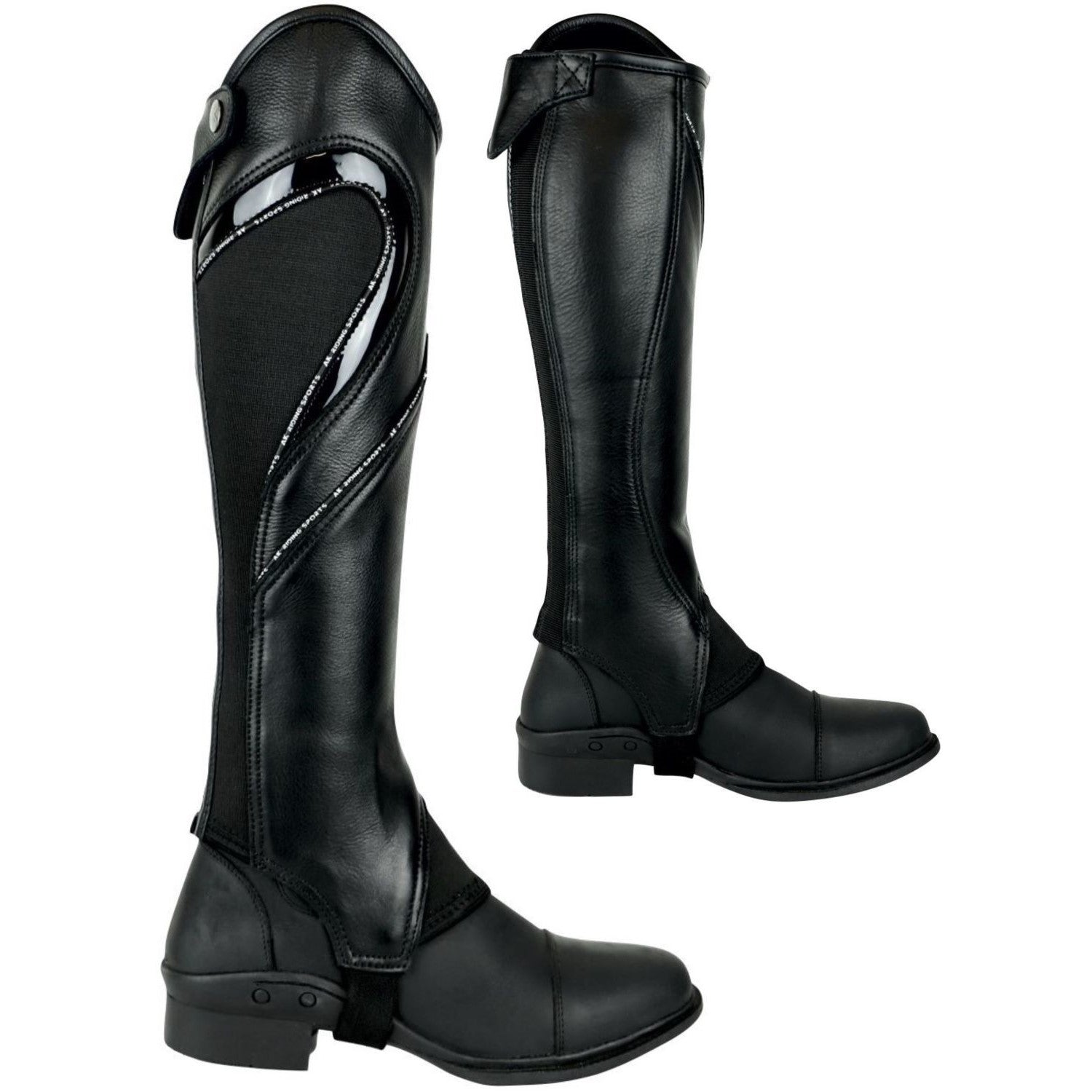AK Wesley AKRS-2150 Demi-jambières en daim véritable respirant, Noir , 4X-Large AK Wesley AKRS-2150 Demi-jambières en daim véritable respirant, Noir , 4X-Large