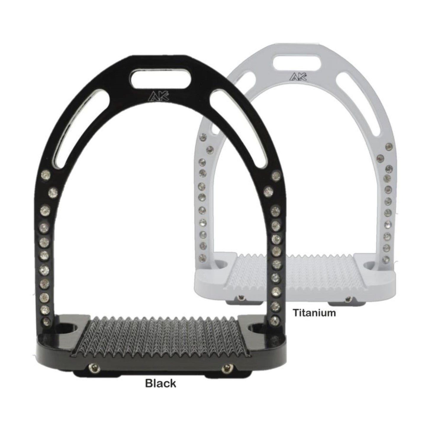 AK Aluminum Light Weight Stirrups with Rhinestones